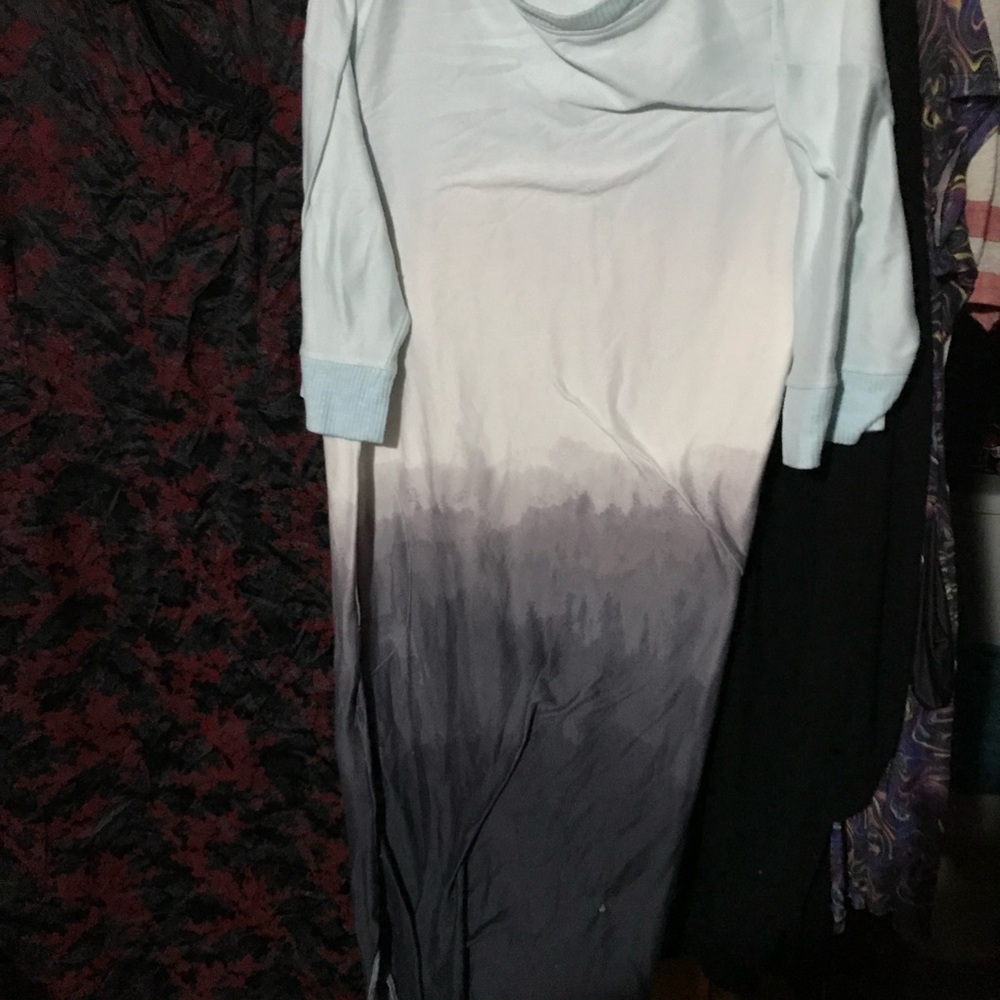 Secret Treasures Blue and Gray Pajama Dress